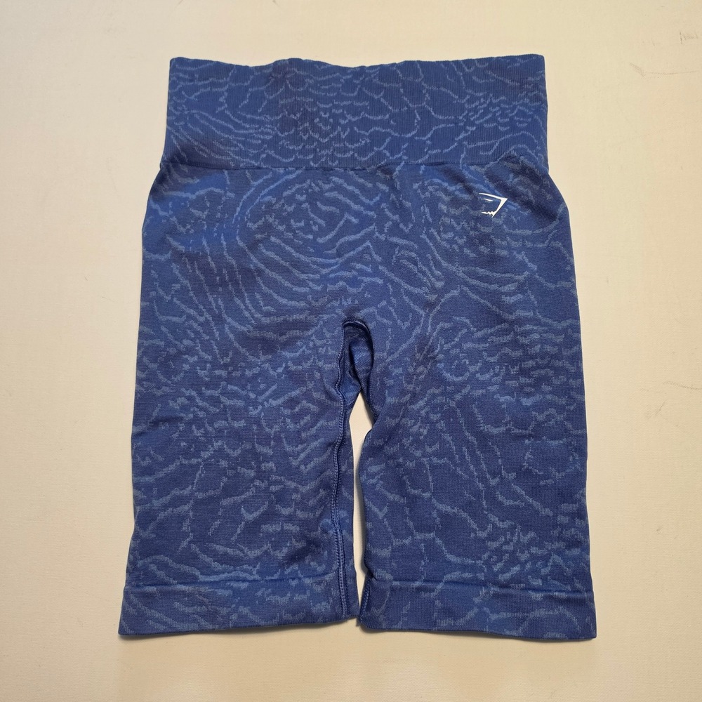Gymshark Adapt Animal Seamless Cycling Shorts Blue Small